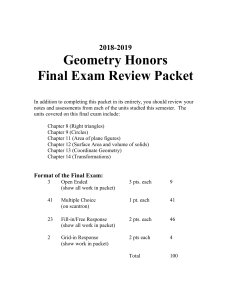 h. geo - final exam review packet - 1819