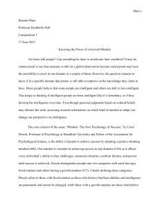 Final Draft for Textual Analysis Essay