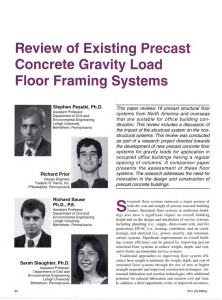 Review of Existing Precast Concrete Gravity Load Floor Framing Systems
