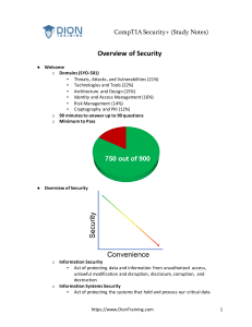 CompTIA Security+ (Study Notes)
