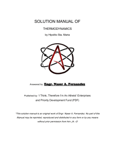 SOLUTION MANUAL OF THERMODYNAMICS (1)