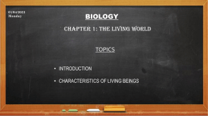 chapter 1 living world cbse class 11 biology