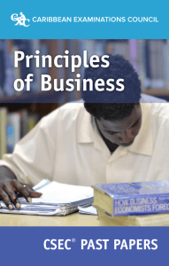 CSEC® Principles of Business Past Papers