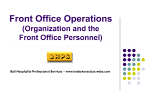 14100484 Hotel Front Office Department