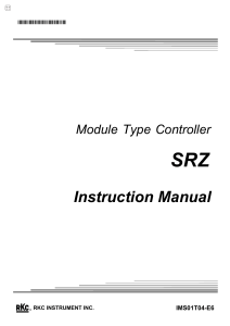 RKC SRZ series manual