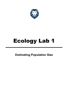 Ecology Lab 1 - Estimating Population Size