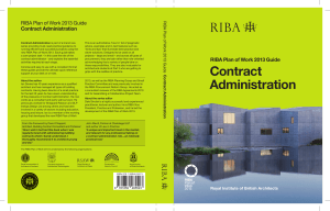 Contract Administration RIBA