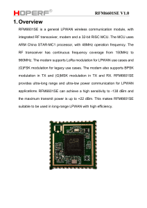 RFM6601SE Datasheet V1.0 