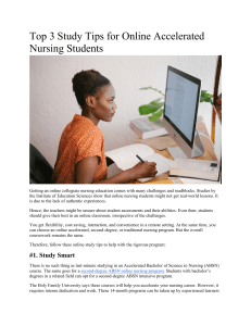 Top 3 Study Tips for Online Accelerated Nursing Students