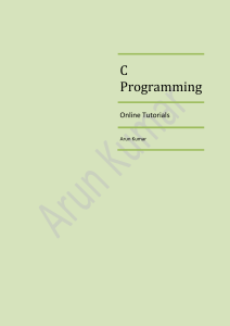 C Programming language for beginners