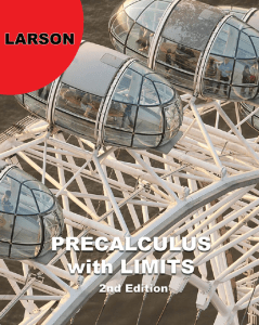 Precalculus with Limits 2nd ed