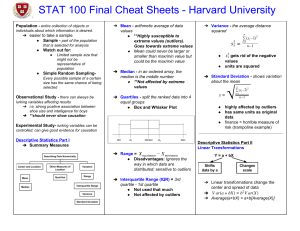 Stats Harvard Cheat sheet