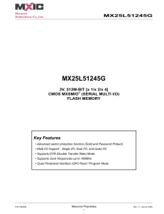 MX25L51245G, 3V, 512Mb, v1.7