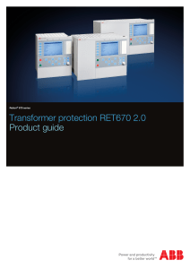 Product Guide  Transformer protection RET670 2.0