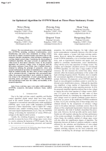 An optimized algorithm for SVPWM based on three-phase stationary frame