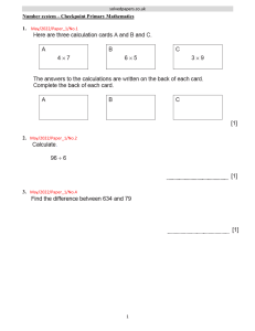 Number-system-checkpoint primary-mathematics