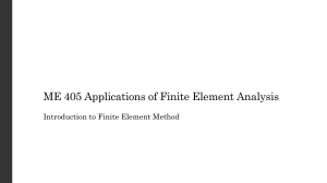 Finite element analysis lesson notes
