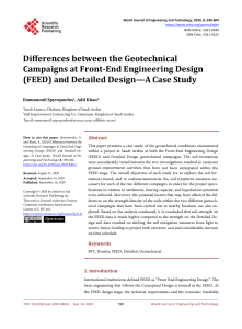 Differences between the Geotechnical Campaigns at FEED and Detailed Design