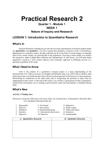 Grade 12 Practical Research 2 Q1W1