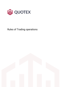 Rules of Trading operations QTX