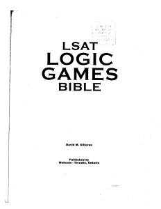 Powerscore LSAT logical reasoning Bible