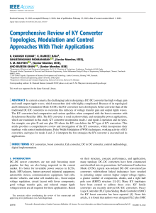 Comprehensive Review of KY Converter Topologies Modulation and Control Approaches With Their Applications