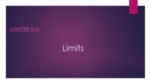 Limits and Continuity