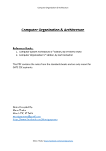 Computer organization and Architecture cse gate notes