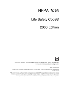 NFPA 101 - Life Safety Code - 2000 Edition