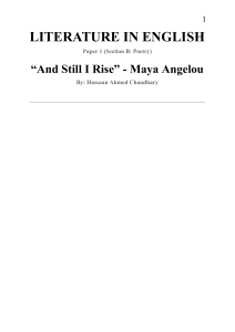 Maya Angelou Notes