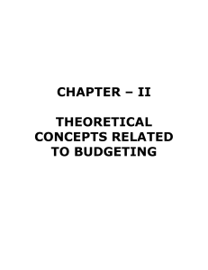 Theoretical concept of Budgeting