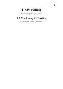 1.2 Machinery Of Justice