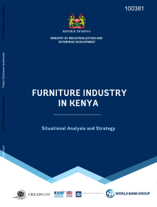 Furniture industry in Kenya -Situational analysis and strategy