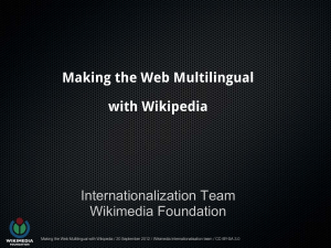 Making the Web Multilingual with Wikipedia