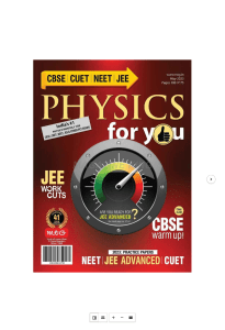 Physics For You Tp May 2023 NEET