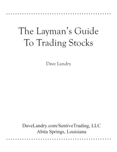 The Laymans Guide To Trading Stocks Dave Landry