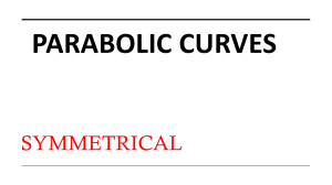 Symmetrical curve grade diagram 