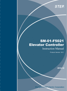 SM-01-F5021 Elevator Controller Instruction Manual