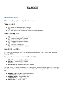 All in One SQL notes