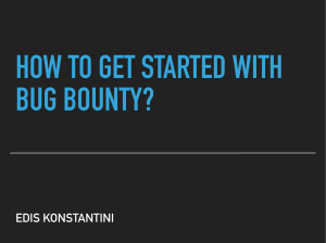 Getting Started with Bug Bounty.