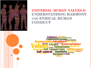 UNIVERSAL  HUMAN  VALUES-II