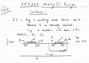 Analog IC Design Notes