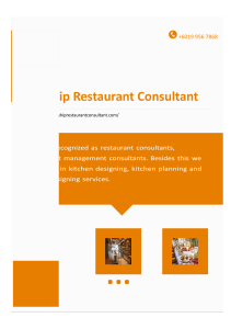 Restaurant Consultant Introduction
