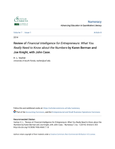 Financial Intelligence for Entrepreneurs