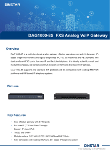 DAG1000-8S Analog VoIP Gateway Datasheet v2.1