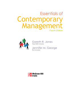 Jones, G.R., George, J.M., Hill, C. and Langton, N.  Essentials of Contemporary Management, Latest Cdn Ed. Toronto: McGraw-Hill Ryerson Ltd.