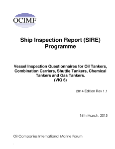 Vessel Inspection Questionnaire 3rd Edit