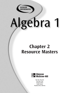 Glencoe - Algebra 1 - Chapter 02 resource masters with answers-2