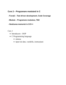 Curs2-Functii, Functii de test, Alocare dinamica in C
