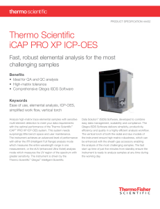 Thermo Scientific iCAP PRO XP Specification